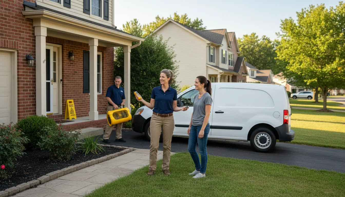 Residential water damage restoration in Edwardsville, IL